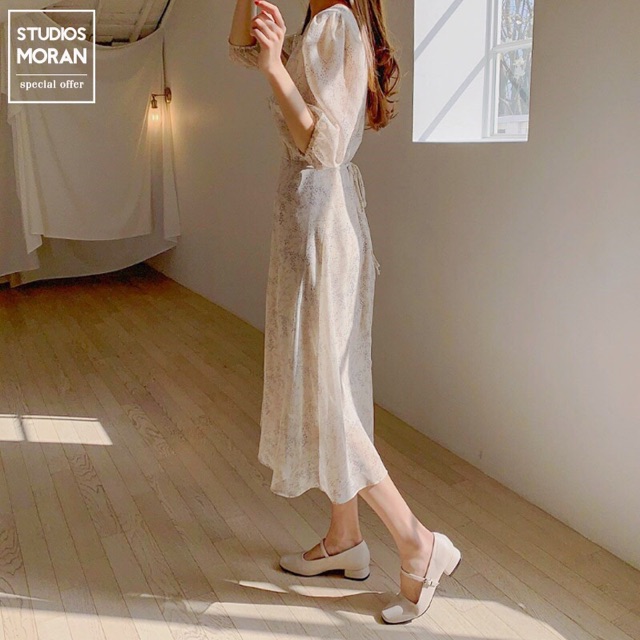 (Mẫu mới) Váy hoa nhí Moran dáng dài xinh xắn Hàn Quốc(kèm ảnh thật)
