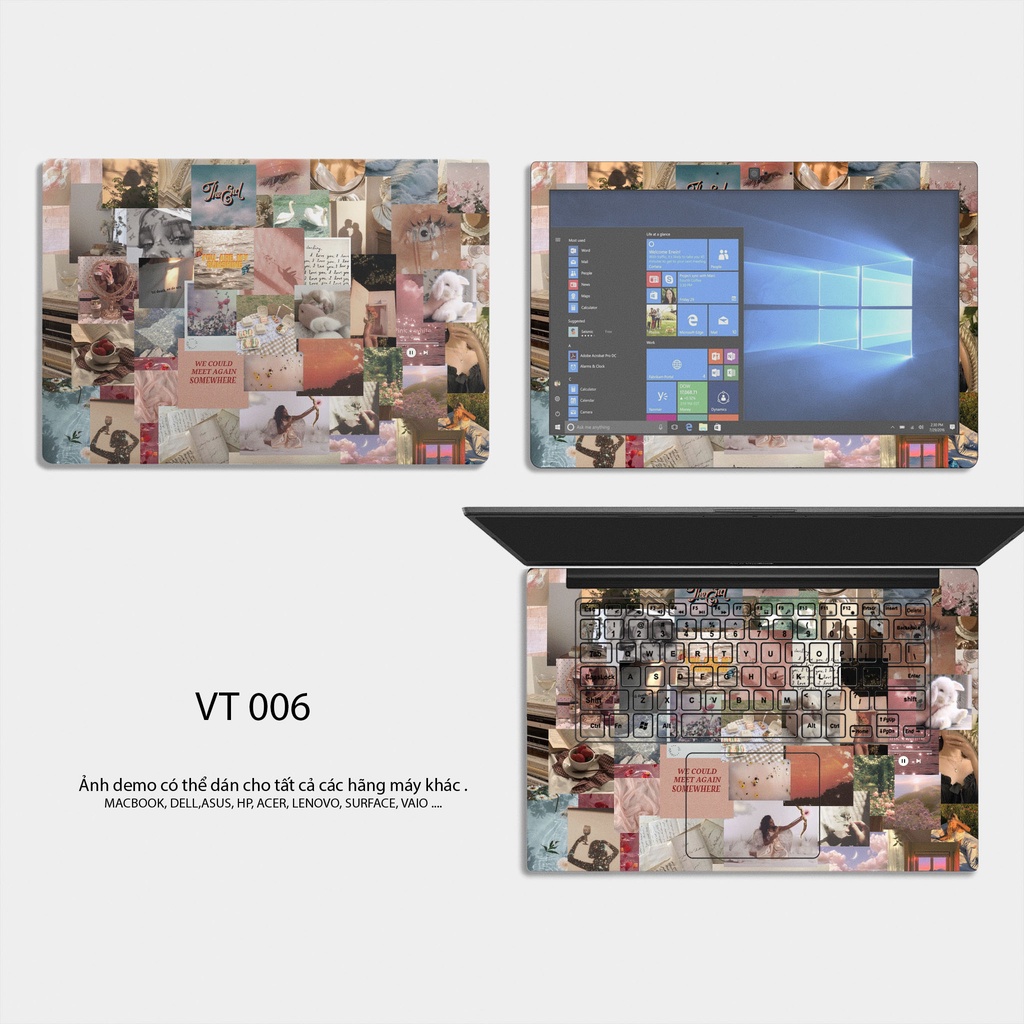 Skin Dán Laptop - Mẫu Vintage (new) - Skin theo kích thước từng máy