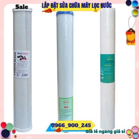 Bộ 3 lõi lọc thô 20 inch GỒM SỐ 1, 2,3  ♥️ Lõi Lọc Máy 30,50,80,100 Lít LẮP LỌC ĐẦU NGUỒN CỐC LỌC DÀI