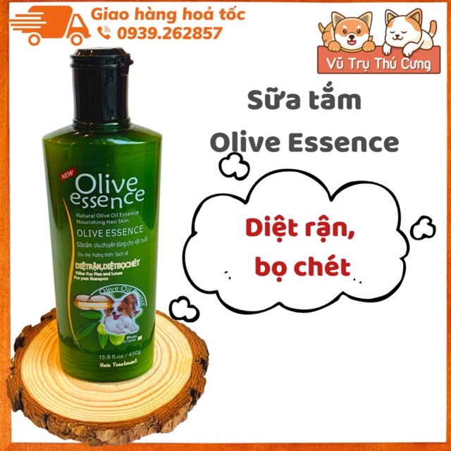 [Mã 44FMCGSALE1 giảm 10% đơn 250K] Sữa tắm chó mèo Olive Essence 450ml