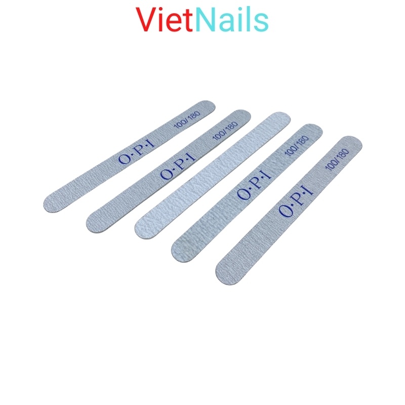 Lốc 50 cây dũa móng OPI mỏng độ nhám 100/180 lõi nhựa cao cấp