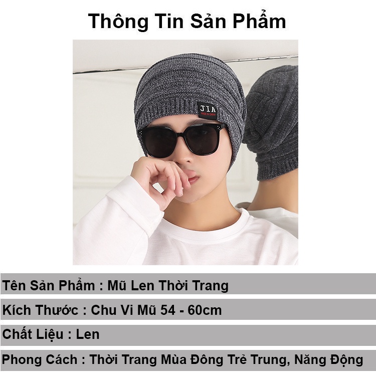Mũ len nam nữ YONA nón len nam nữ chất liệu len co giãn phong cách thời trang trẻ trung