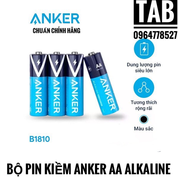 Pin Kiềm Anker Alkaline AA (Bộ 2 Pin/4 Pin) - B1810