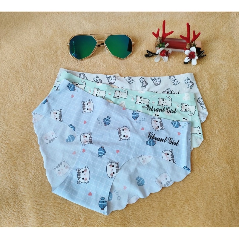 Q011. Combo 5 Quần Lót Su Nữ, Quần Lót Su không đường may mát mịn size 40-60kg Ad20