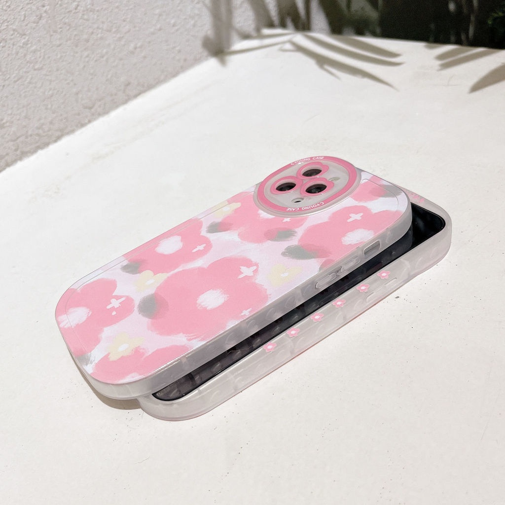 Ốp Điện Thoại In Họa Tiết Hoa Màu Hồng Cho IPhone 12 13 11 Pro Max X Xs Max Xr 7 8 Plus Saw7