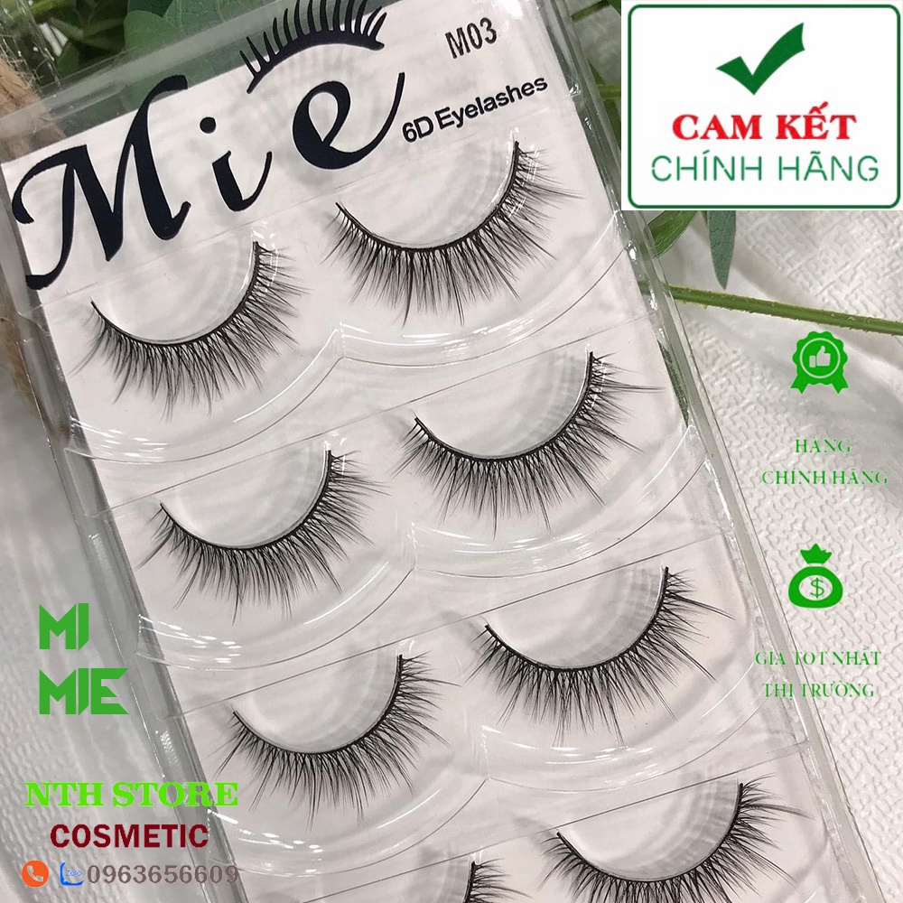 Mi giả Mie 6D tự nhiên siêu đẹp 5 cặp chuyên dùng cho makeup