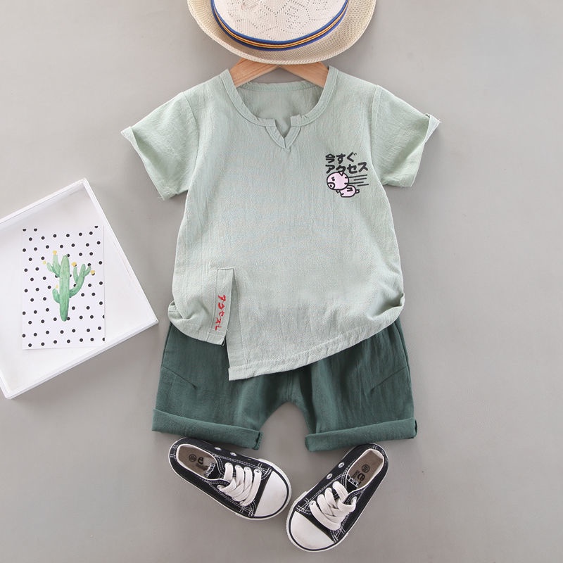 Set Đồ Thời Trang Mùa Hè Phong Cách Đường Phố Dành Cho Bé Trai 2-3 Tuổi