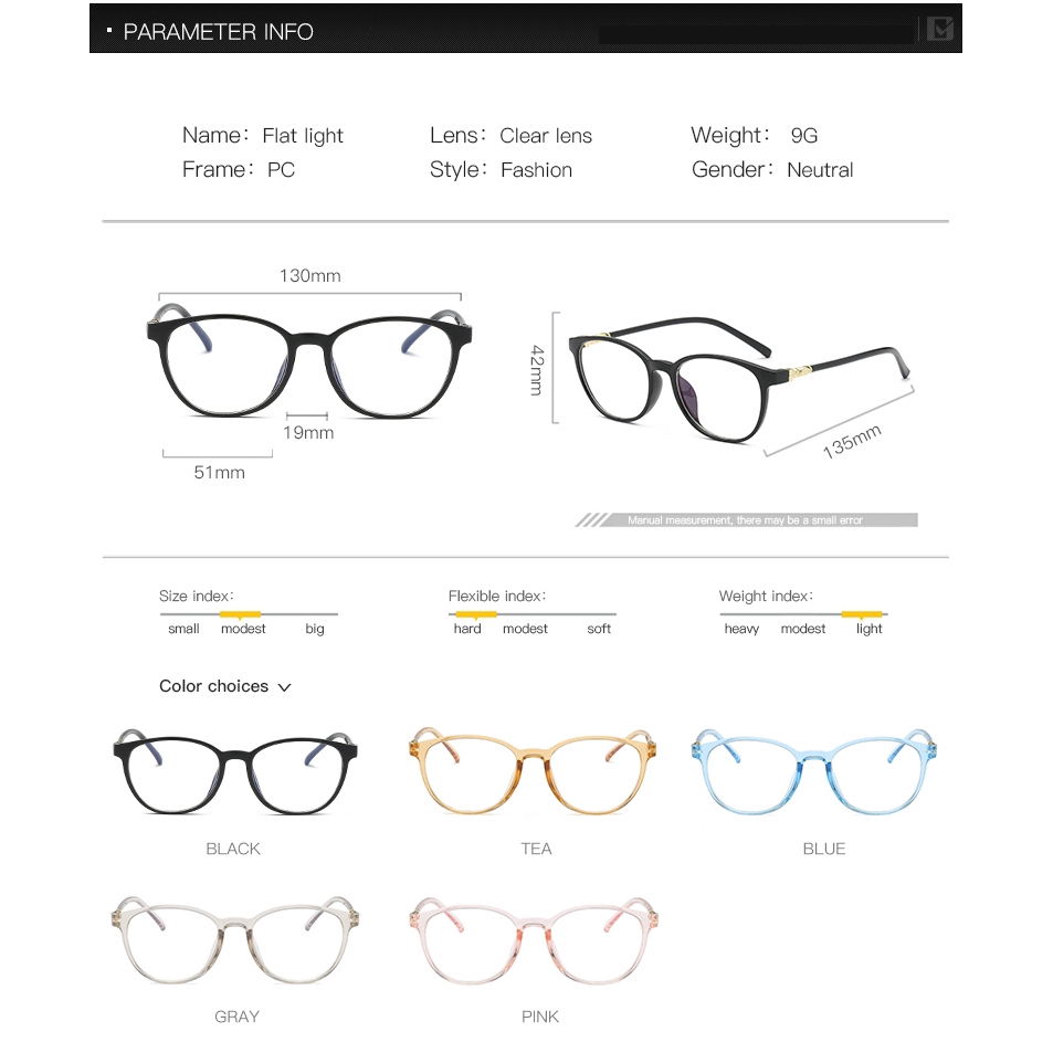 Kính mắt SAMJUNE gọng tròn thời trang nữ tính