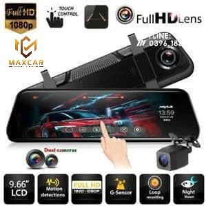 CAMERA HÀNH TRÌNH GƯƠNG 10 KÈM CAMERA LÙI mới 2020