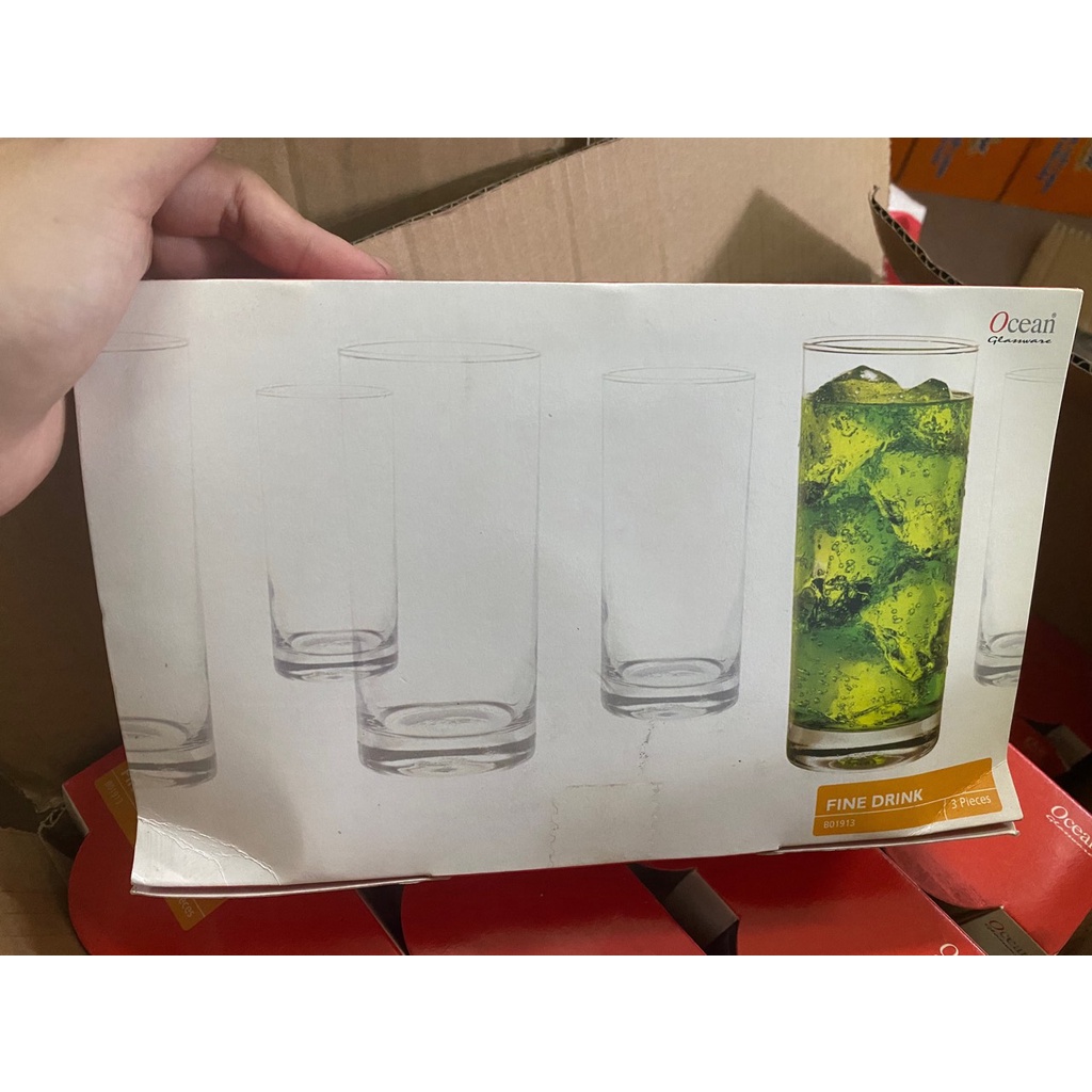 BỘ 3 LY THỦY TINH OCEAN 380ML