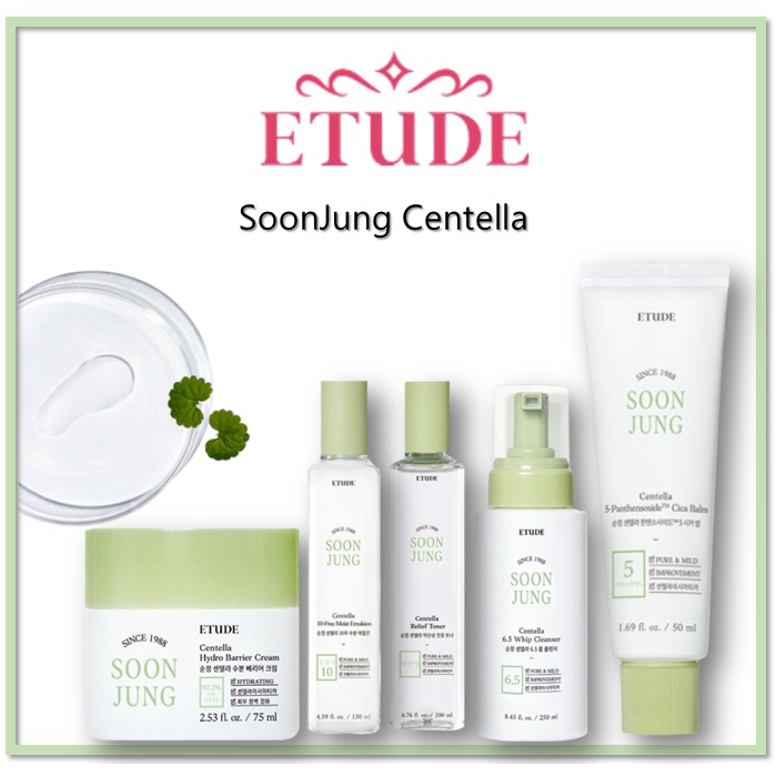 Bộ Mỹ Phẩm Dưỡng Da Cica Và Kem Dưỡng Cica SoonJung Centella