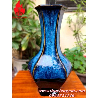 Lọ hoa sứ cao 30cm - Lọ hoa hỏa biến - Lọ hoa Bát Tràng
