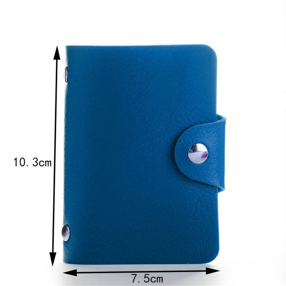 1 Piece Fashion Women PU Leather Pocket Business ID Credit Card Holder Case Wallet For 24 Card