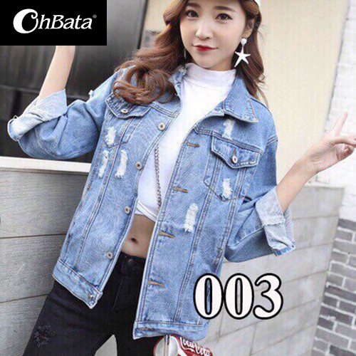 Áo Khoác Jean Nữ Cao Cấp OHS003
