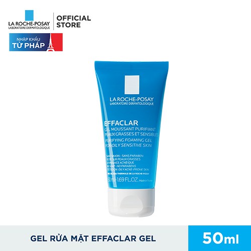 Bộ đôi kem dưỡng giảm mụn đầu đen La Roche-Posay Effaclar K+ 40ml và Gel rửa mặt cho da mụn 50ml