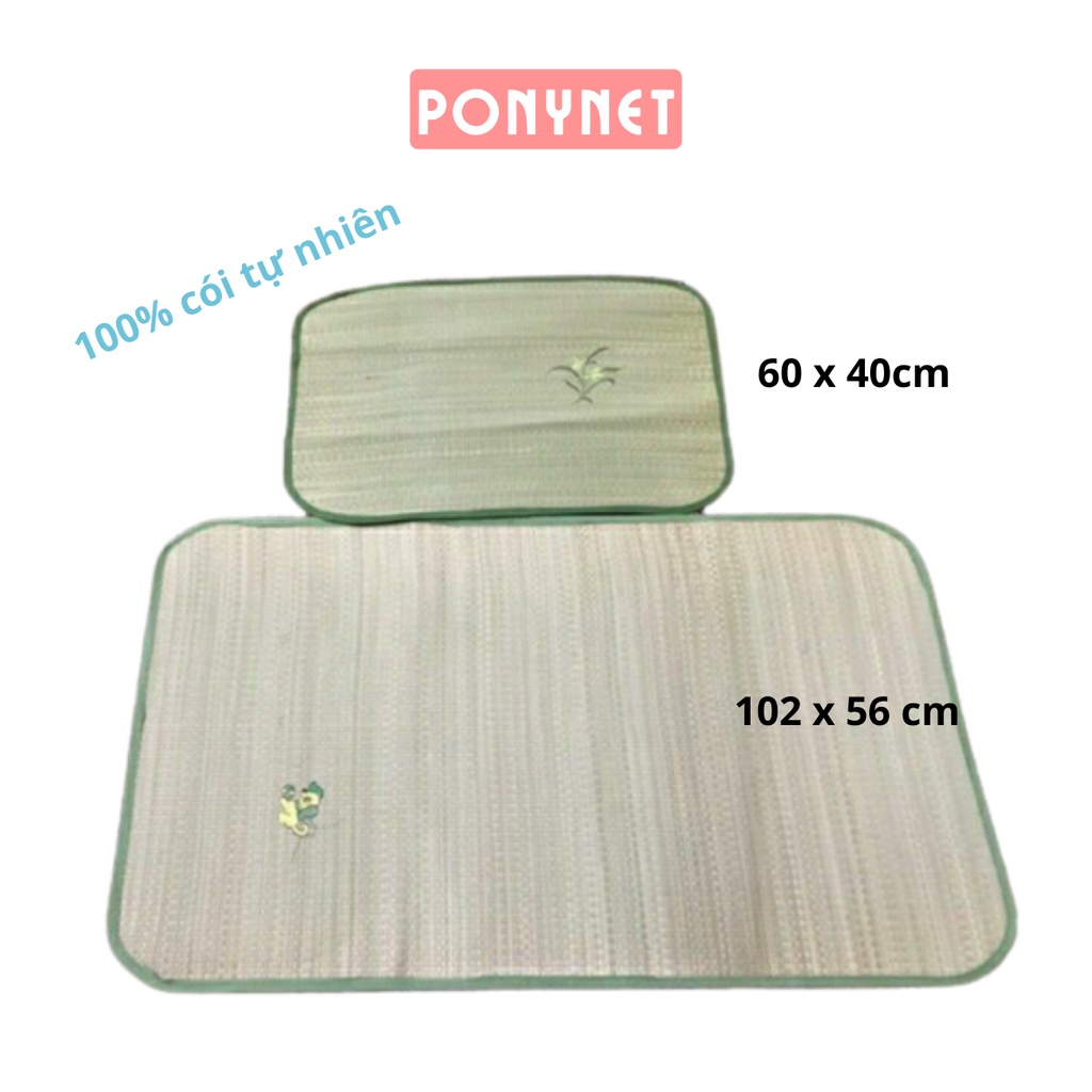 Chiếu cói cho bé sơ sinh Chiếu cói trải nôi nằm võng lót giường thay đồ cho trẻ em Ponynet