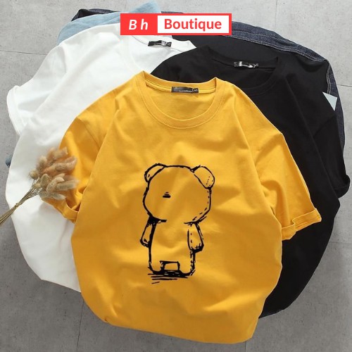 Áo thun nam nữ form rộng tay lỡ  dáng UNISEX  in hình gấu Teddy nhiều màu sắc trẻ trung năng động