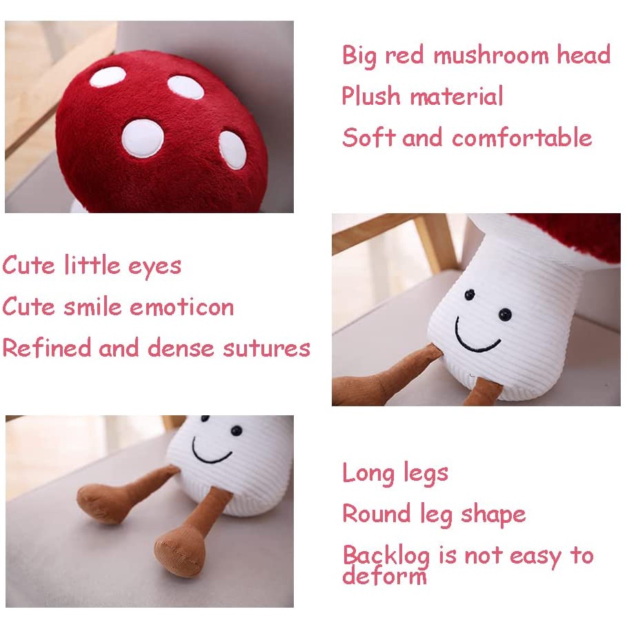 Gối Nhồi Bông Hình Cây Nấm Dễ Thương Cho Bé