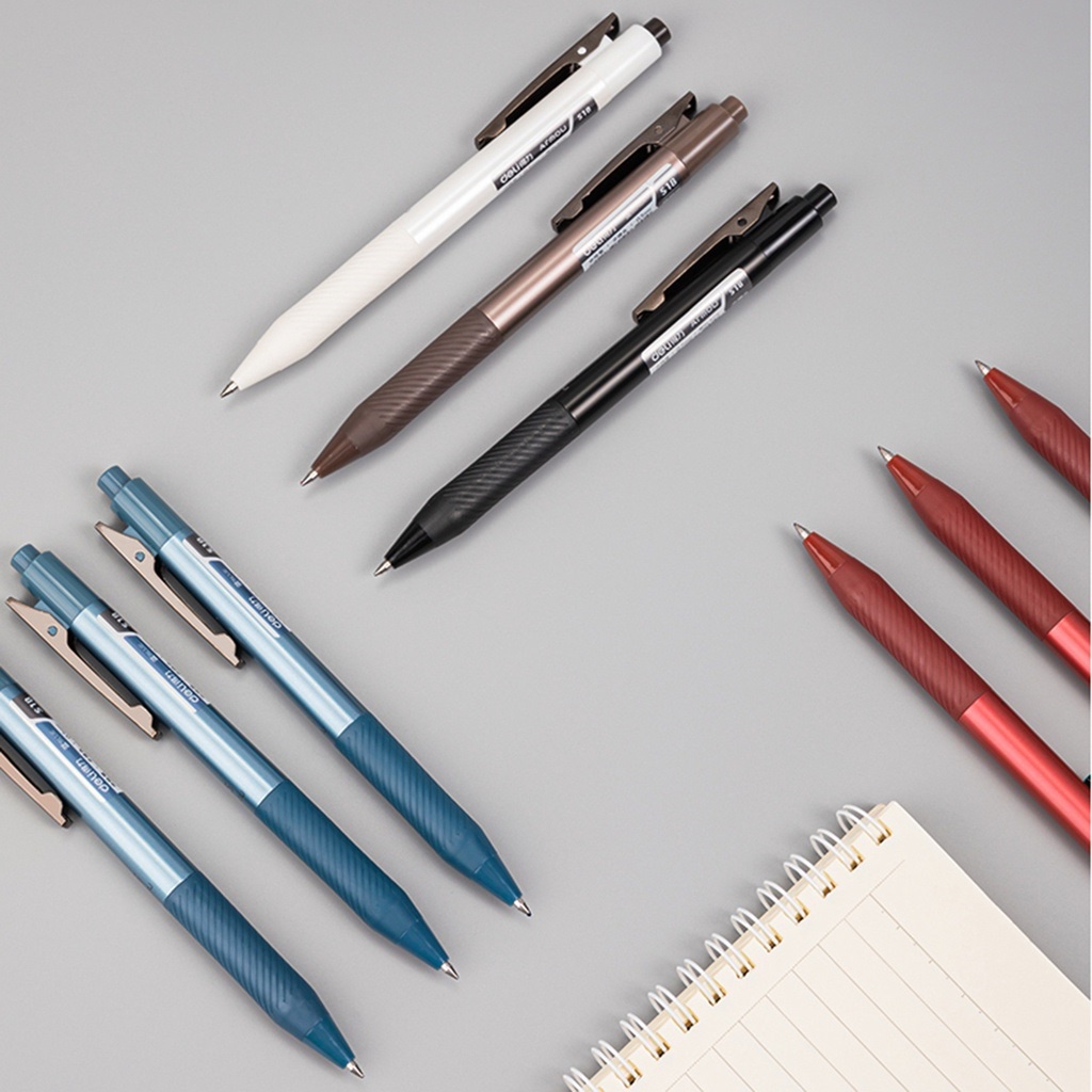 Bút Mực Gel Siêu Mịn Ngòi 0.5mm Màu Đen / Đỏ / Xanh Dương Có Thể Thu Gọn Cho Học Sinh / Văn Phòng