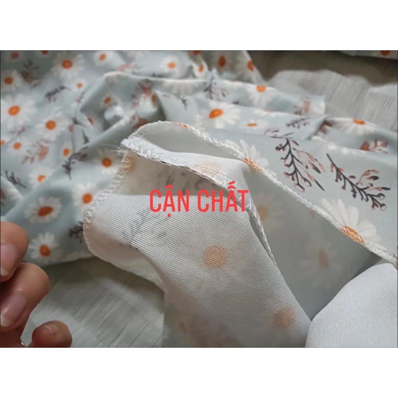 Váy hoa nhí cổ V  tay lỡ đuôi cá dáng dài màu xanh meit  nhẹ nhàng -Co Sẵn - ulzzang loại 1  -tiểu thư kèm ảnh thật | BigBuy360 - bigbuy360.vn