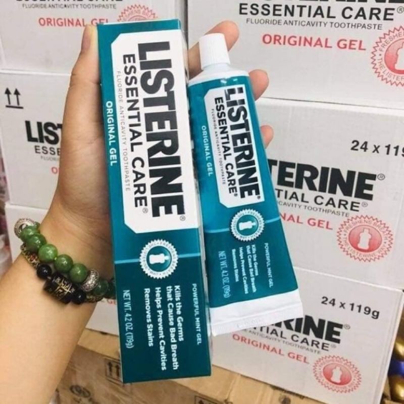 mg76 kem đánh răng Listerine của Mỹ