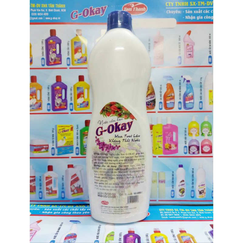 NƯỚC CẮM HOA G-Okay 680ml GIỮ HOA TƯƠI LÂU, DƯỠNG HOA LÂU TÀN