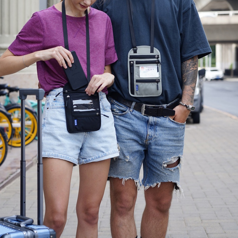 Ví Đựng Hộ Chiếu Đeo Cổ Có Dây Đeo Điều Chỉnh Được Chống Trộm