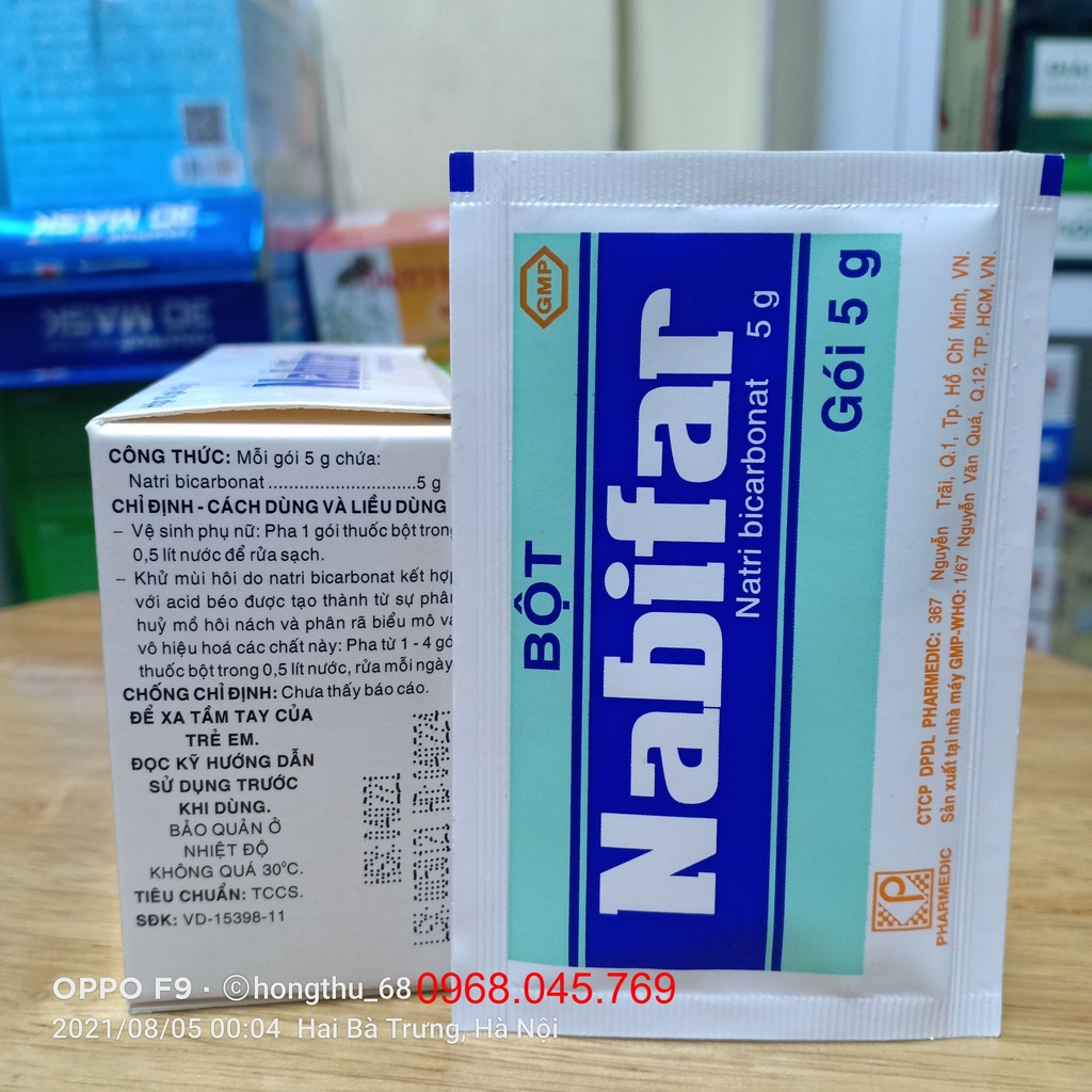 Muối vệ sinh phụ nữ Nabifar hộp 10 gói x 5g