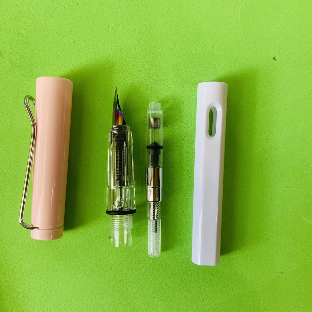 Combo 10 bút máy 858 nhựa thân trắng ngòi ef siêu bền
