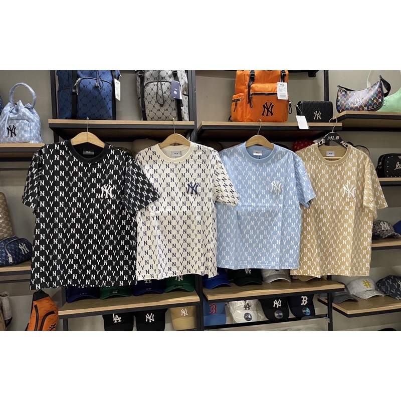 ÁO T-SHIRT MONOGRAM MLB OVERSIZE CHÍNH HÃNG