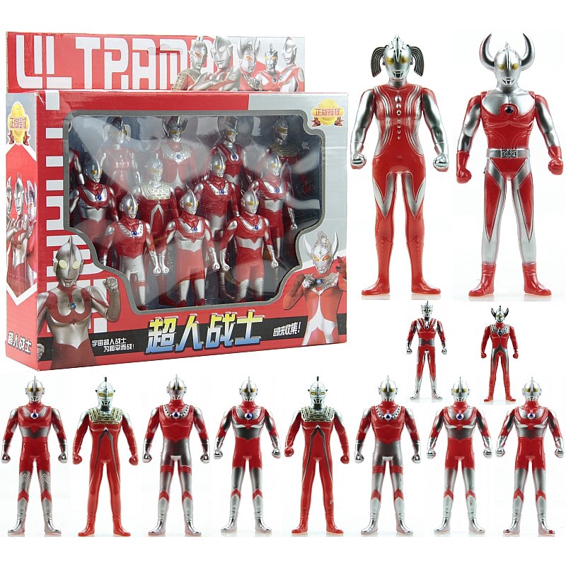 Bộ 12 mô hình nhân vật phim hoạt hình Ultraman xinh xắn