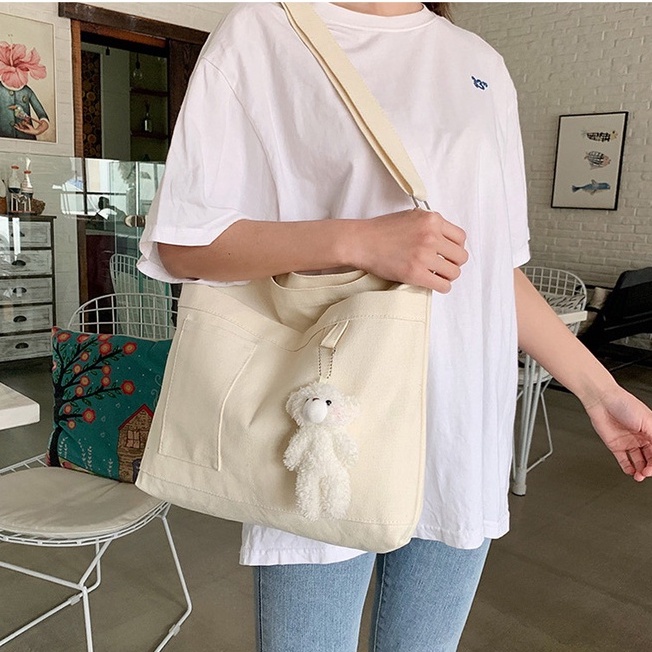 Túi đeo chéo sức chứa lớn thời trang Hàn Quốc cặp đeo vai dành cho Học Sinh Sinh Viên