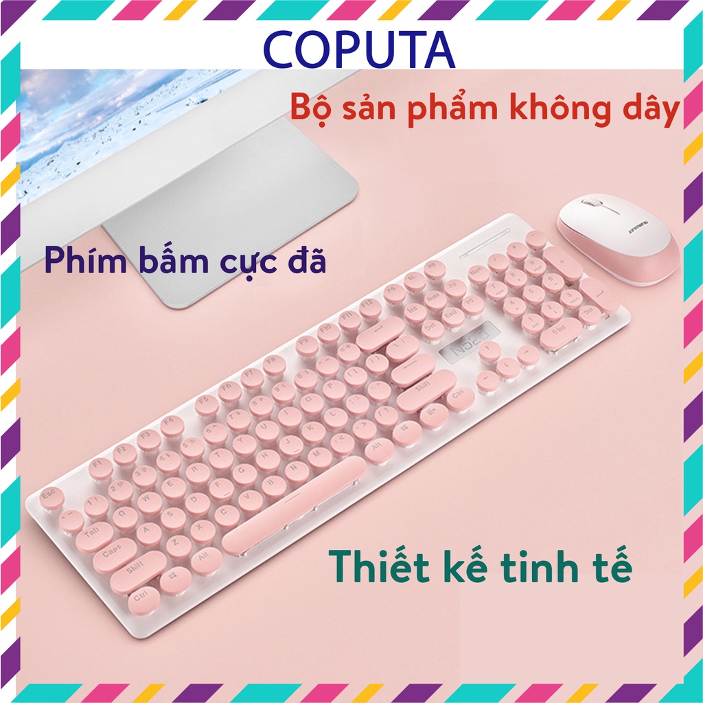 Bộ bàn phím và chuột không dây Coputa Bàn phím và chuột máy tính laptop N520