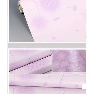 5m Giấy Dán Tường Bồ Công Anh Tím 5m x 0.45m
