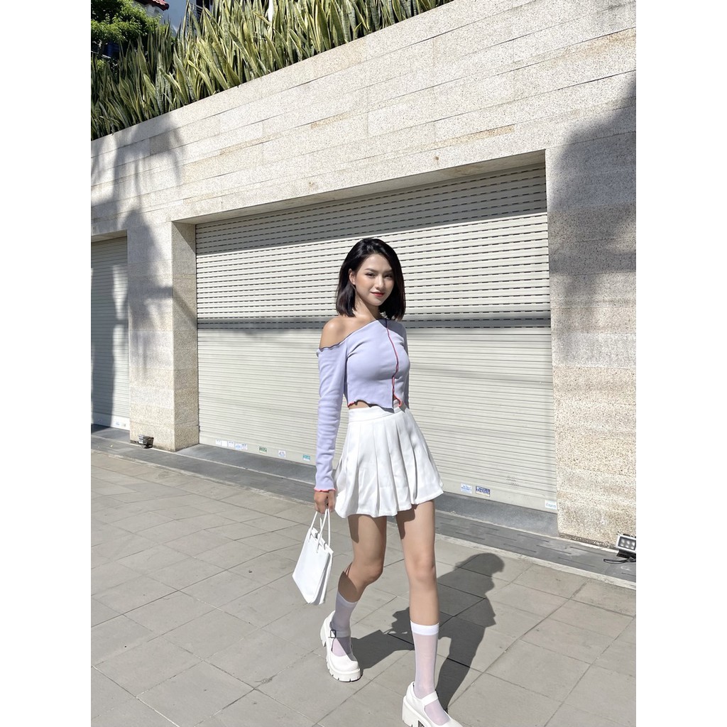 Chân váy nữ trơn Tennis Skirts TOPTIFY xếp ly có lót quần VV01 | BigBuy360 - bigbuy360.vn