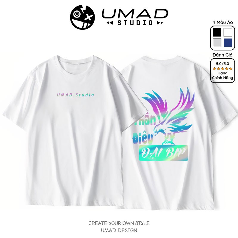 Áo thun UMAD unisex trending Thần Điêu Đại Bịp phản quang 7 màu nam nữ tay ngắn có big size (40kg-110kg)