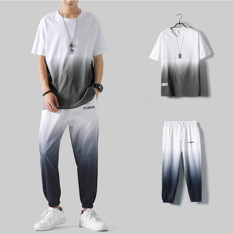 Bộ Quần Áo Thun Nam Đổ Màu Kiểu Omber Loang Basic Thanh Lịch Dễ Mặc Thời Trang MENFASHION1989 SET NAM 90000115 | BigBuy360 - bigbuy360.vn