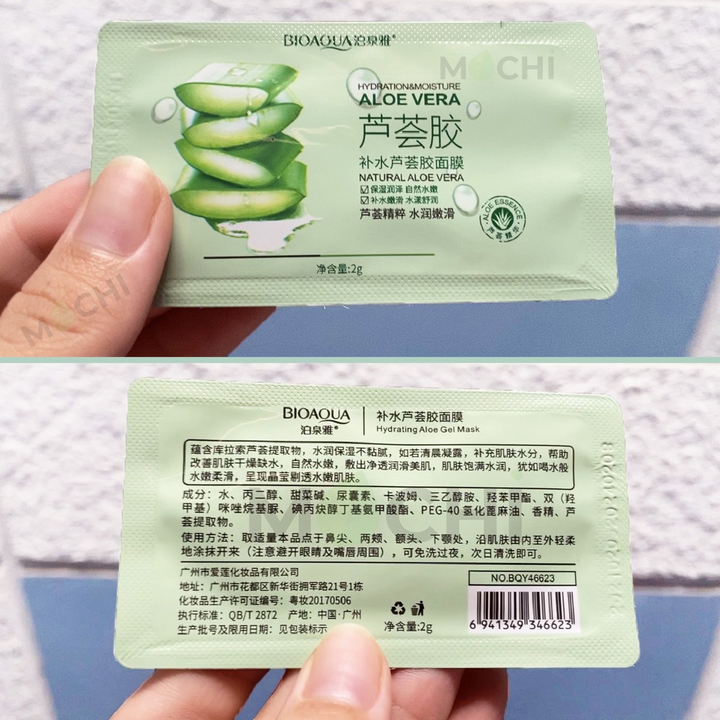 Mặt Nạ Ngủ Thạch Lô Hội l Nha Đam Dưỡng Trắng Da Cấp Ẩm Se Khít Ngừa Mụn Mask Gel Aloe Vera Bioaqua Nội Địa MOCHI SHOP