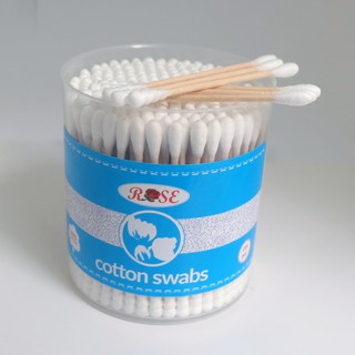 Hộp tăm bông ráy ( ngoáy) tai người lớn ROSE hộp tròn que gỗ (220 cây) - Hàng chính hãng