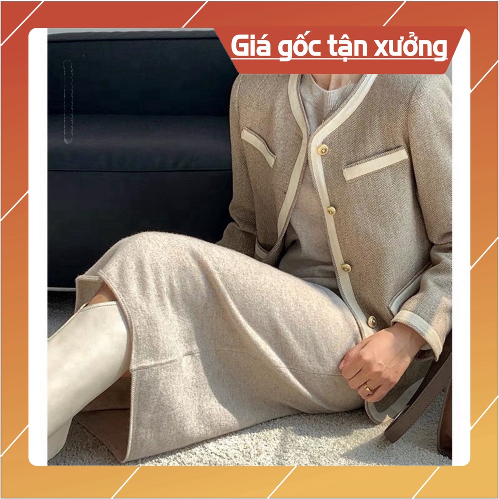 Áo dạ chạy viền cúc đồng 2 lớp hàng QC sẵn sll