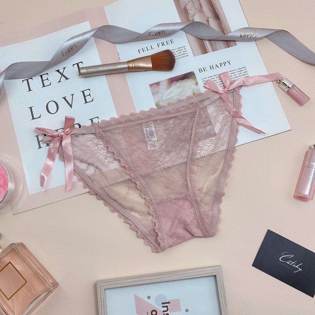 QUẦN LÓT NỮ REN DÂY 2 BÊN ĐÍNH NƠ SIÊU XINH QR103 | BigBuy360 - bigbuy360.vn