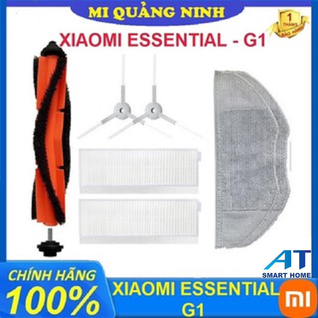 Phụ kiện robot hút bụi Xiaomi Essential/G1 - Màng lọc hepa, Chổi chính, khăn lau, chổi cạnh ( 2 chiếc)