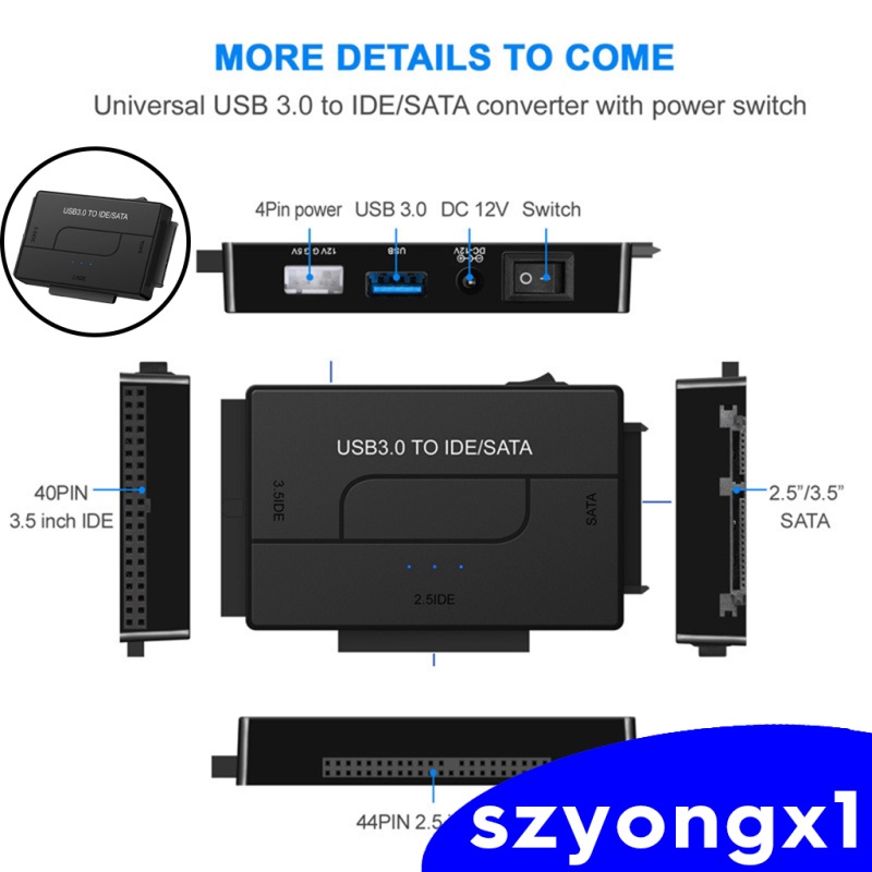 Bộ Chuyển Đổi Sata / Ide Sang Usb 3.0 Cho 2.5 "/ 3.5" Inch Ide Và Sata