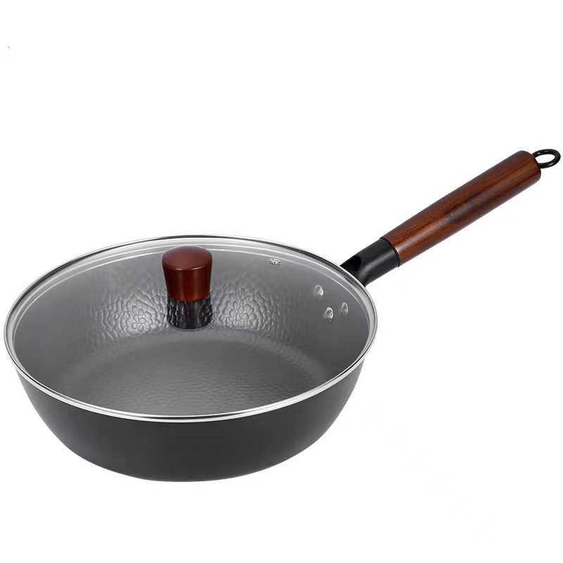 Chảo chống dính cao cấp sâu lòng siêu bền, không lớp tráng men, an toàn cho sức khỏe, có nắp đậy giữ nhiệt