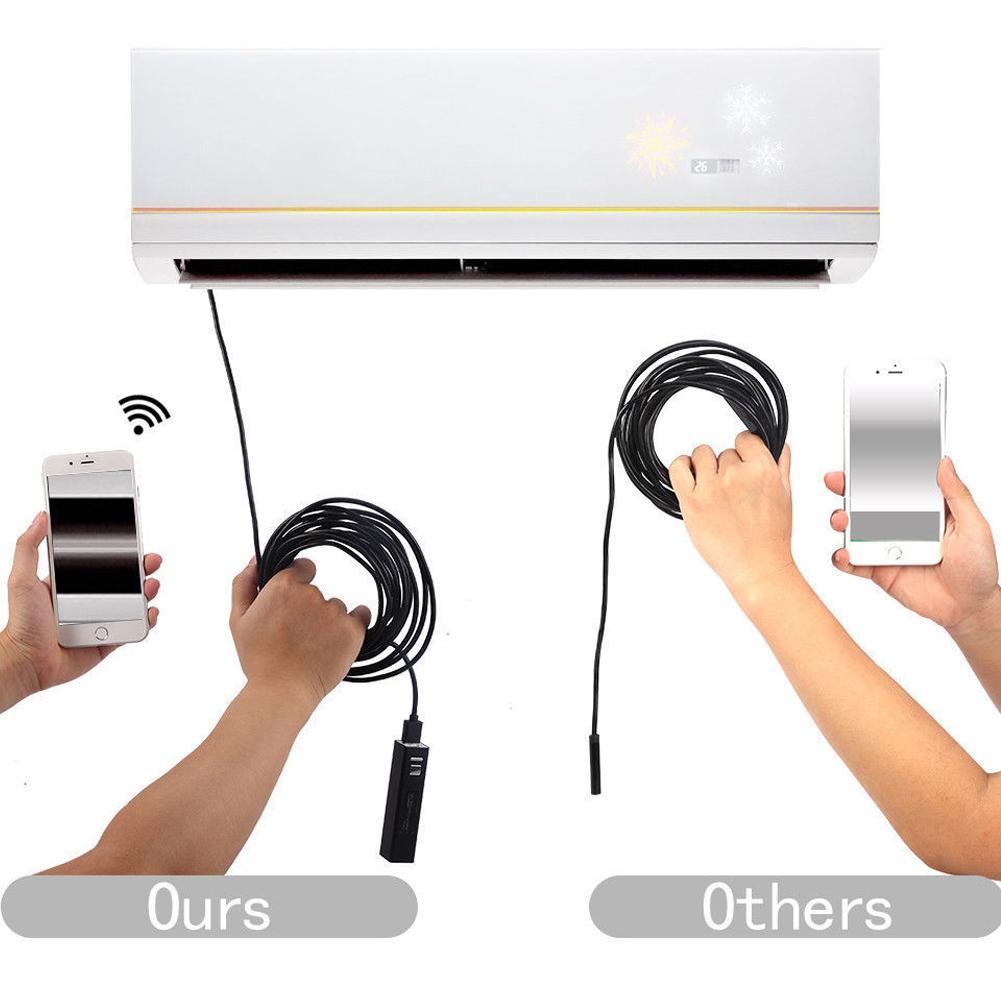 Camera kiểm tra rắn nội soi ống kính nội soi 1M 8LED WiFi cho iPhone Android iOS