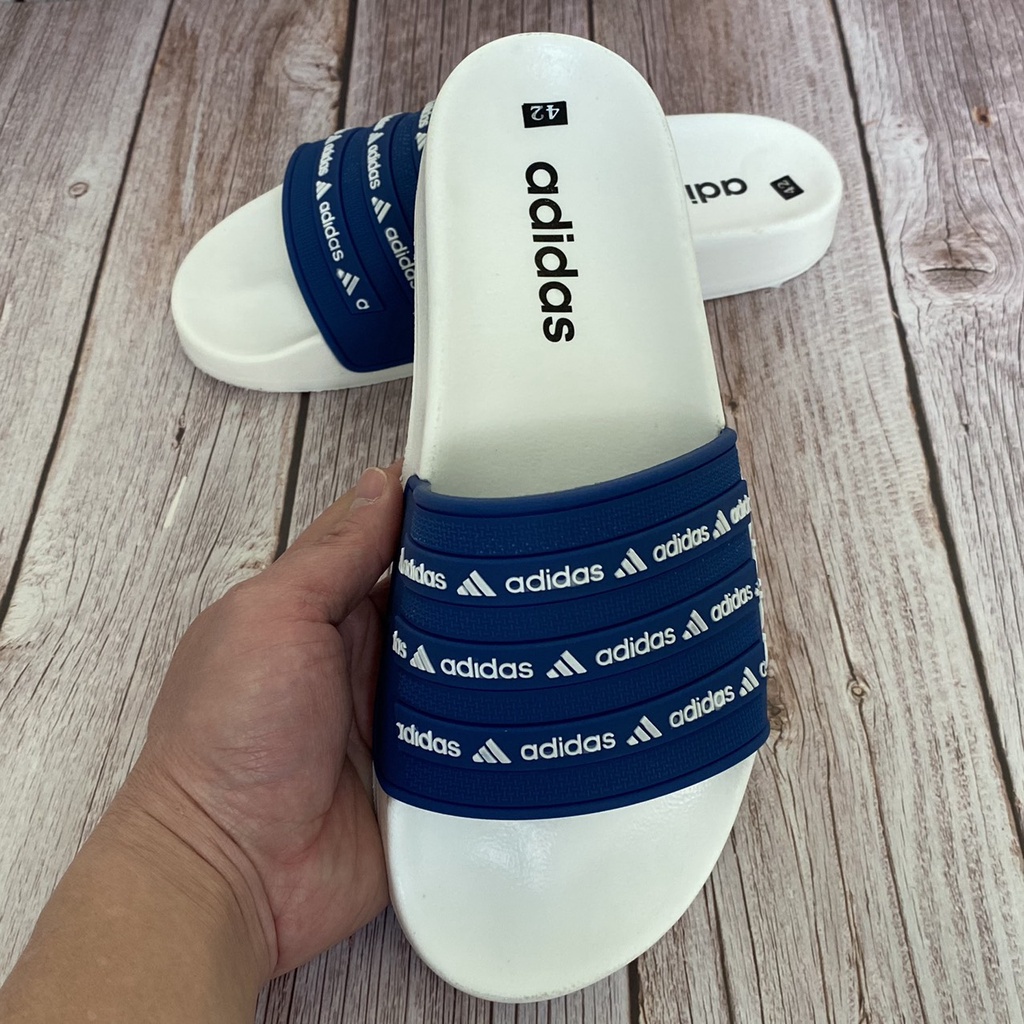 Dép quai ngang 𝐀𝐝𝐢𝐝𝐚𝐬 dép Unisex nam nữ đế bánh mì chất cao su cao cấp Dép quai chữ Adida