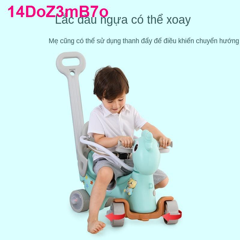 Rocking Horse Trojan Đồ chơi trẻ em có chức năng Bé trai và gái 0-1-3 tuổi Quà tặng sinh nhật cho