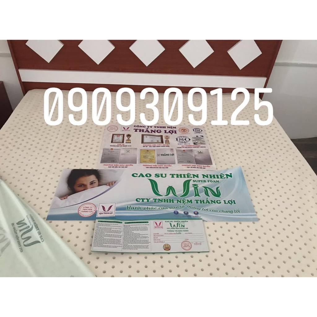 Nệm cao su thiên nhiên Win Thắng Lợi 10p chính hãng BH 15 năm, khuyến mãi tặng quà