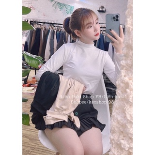 Áo giữ nhiệt nữ lót lông/Ảnh thật