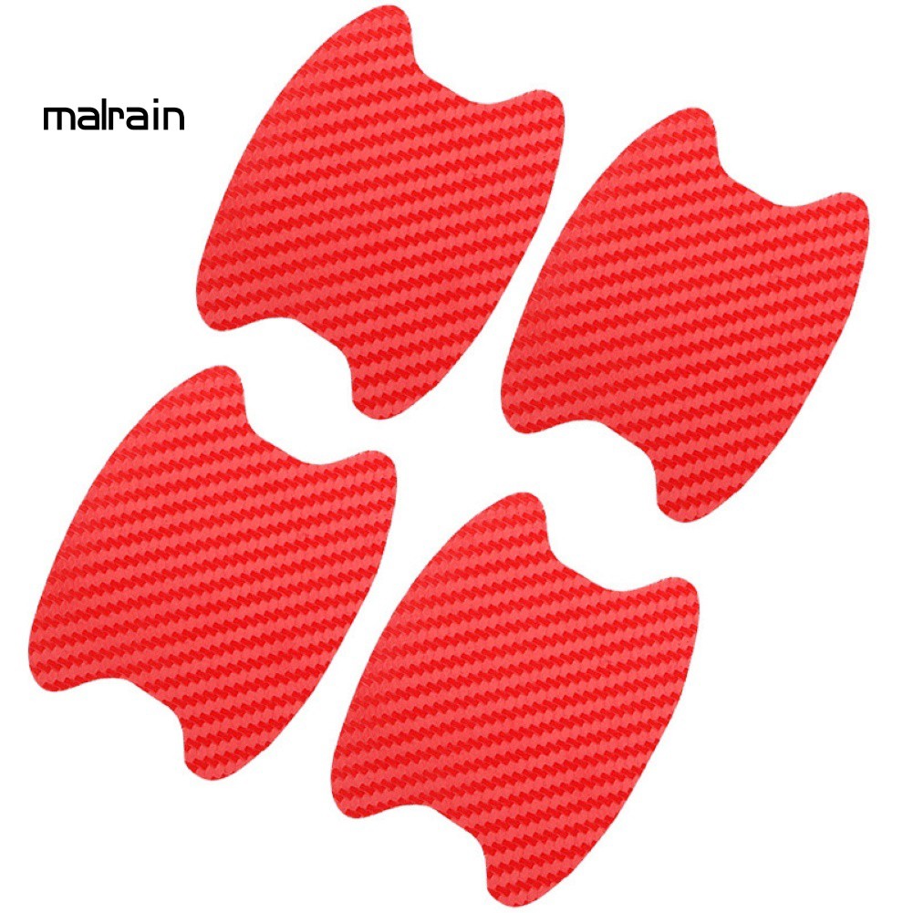 Bộ 4 Miếng Dán Bảo Vệ Tay Nắm Cửa Xe Ô Tô Bằng Sợi Carbon Cao Cấp